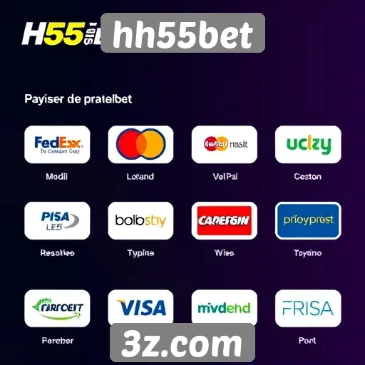 Opções de pagamento diversificadas no hh55bet